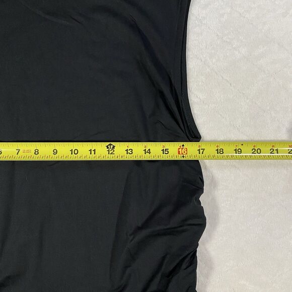 Abercrombie & Fitch YPB PowerSoft Black Muscle Tank Rouched Sides Women's XXL - Picture 8 of 9